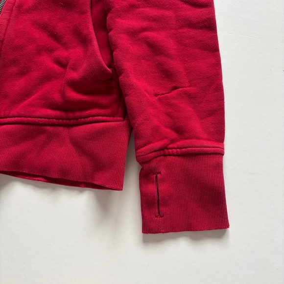 lululemon athletica full zip Scuba Vibrant Red Zip-Up Fleece Hoodie - Picture 12 of 14